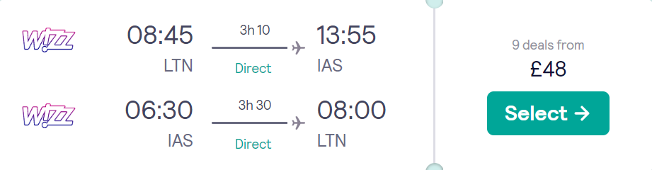 cheap flights to Romania