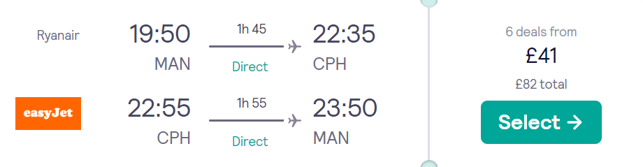 cheap flights to Denmark