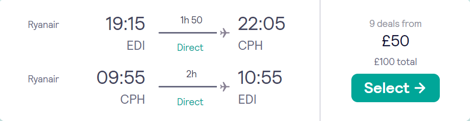 cheap flights to Denmark