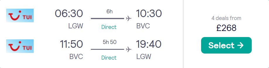 cheap flights to Cape Verde