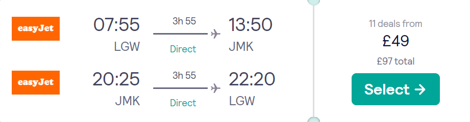 cheap flights to Greece