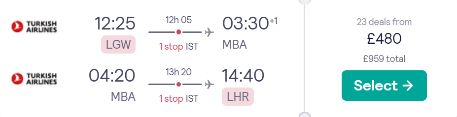 cheap flights to Kenya