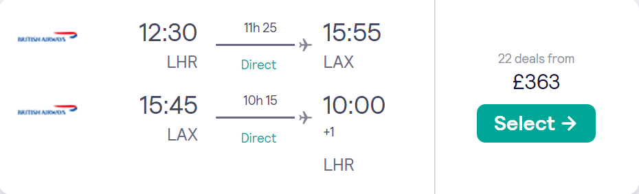 cheap flights to US