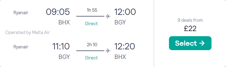 cheap flights to Italy