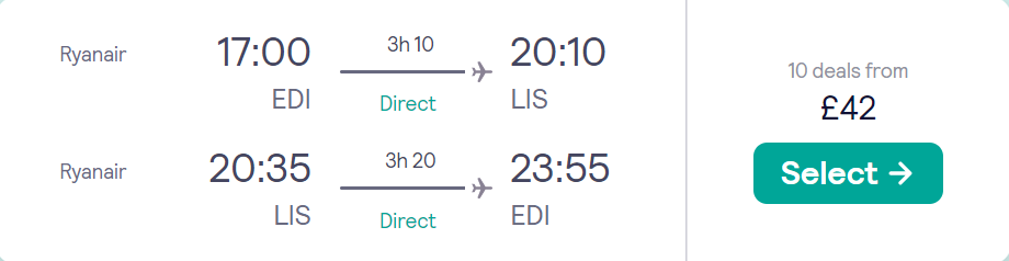cheap flights to Portugal