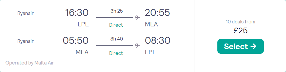 cheap flights to Malta