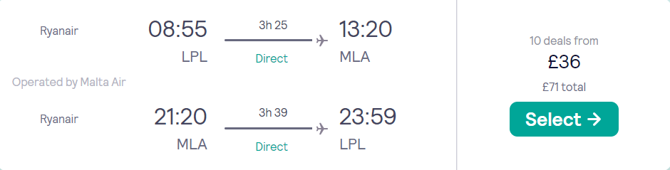 cheap flights to Malta
