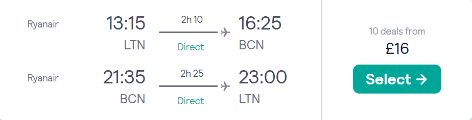 cheap flights to Spain