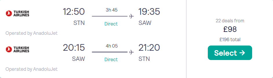 cheap flights to Turkey
