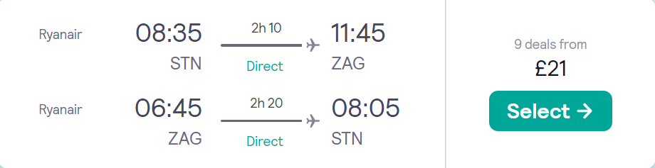 cheap flights to Croatia