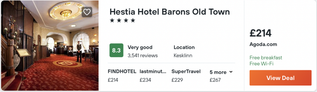 cheap hotel in Tallinn