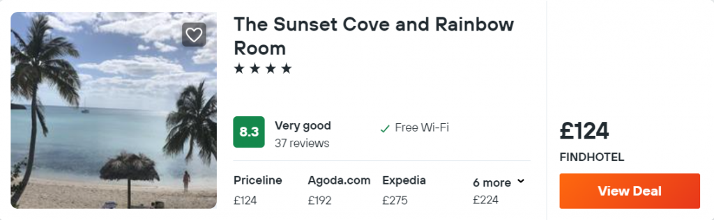 The Sunset Cove and Rainbow Room
