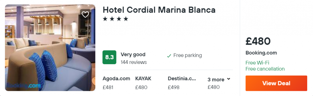 Hotel Cordial Marina Blanca