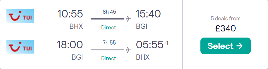cheap flights to Barbados