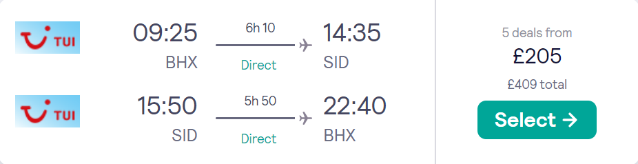 cheap flights to Cape Verde