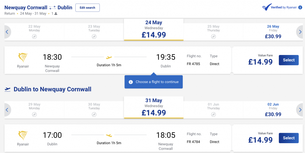 cheap flights to Dublin