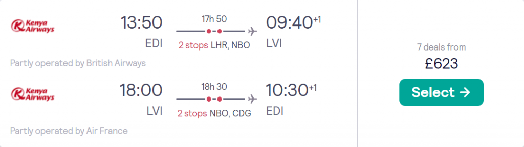 cheap flights to Zambia