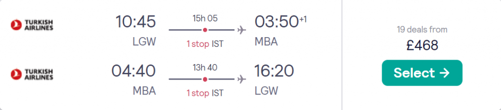 cheap flights to Kenya