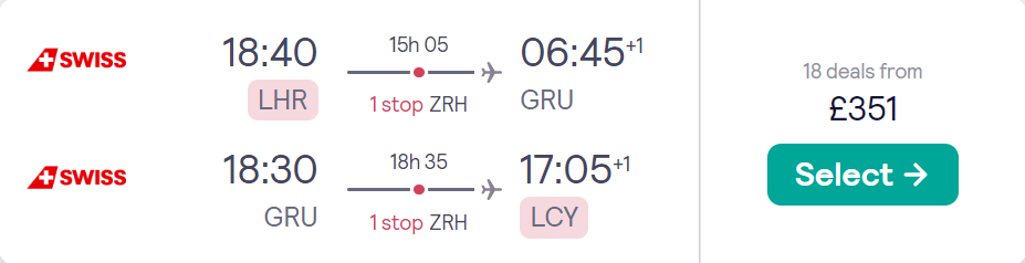 cheap flights to Brazil