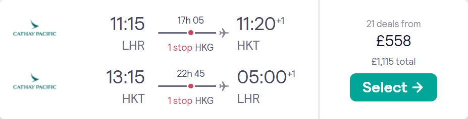 cheap flights to Thailand