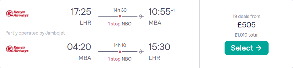 cheap flights to Kenya