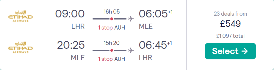cheap flights to Maldives