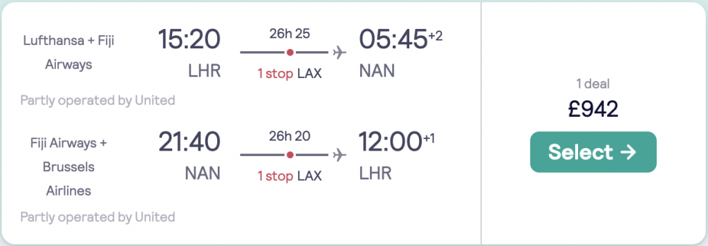 cheap flights to Fiji
