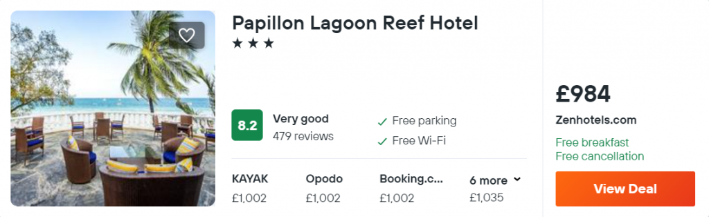 Papillon Lagoon Reef Hotel