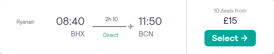 cheap flights to Spain