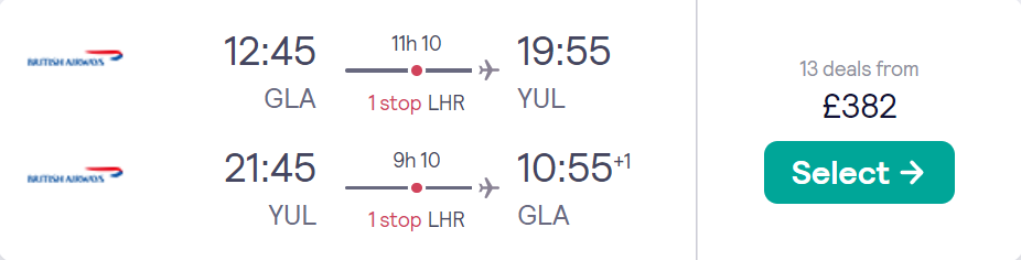 cheap flights to Canada