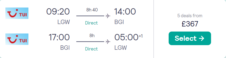 cheap flights to Barbados