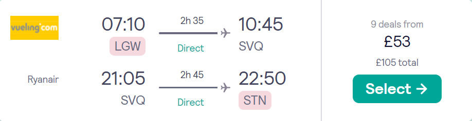 cheap flights to Spain