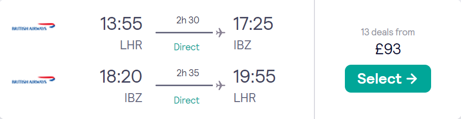 cheap flights to Spain