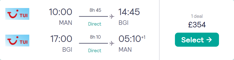 cheap flights to Barbados