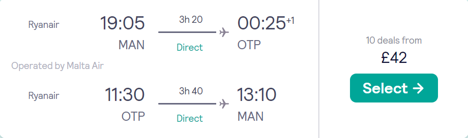 cheap flights to Romania