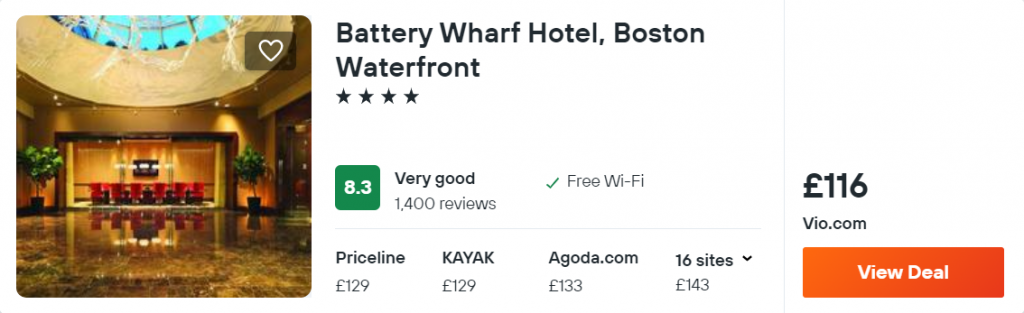 Battery Wharf Hotel, Boston Waterfront