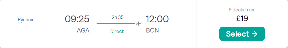 cheap flights to Spain