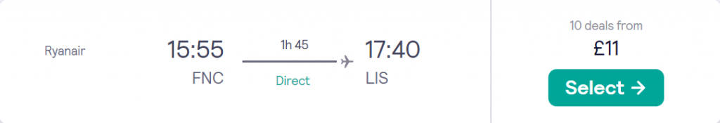 cheap flights to Portugal