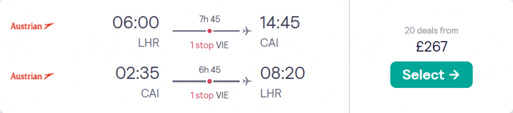 cheap flights to Egypt