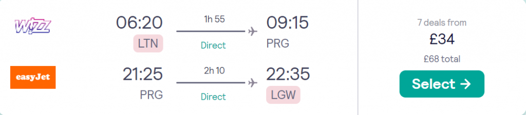 cheap flights to Czechia