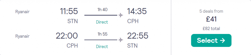 cheap flights to Denmark