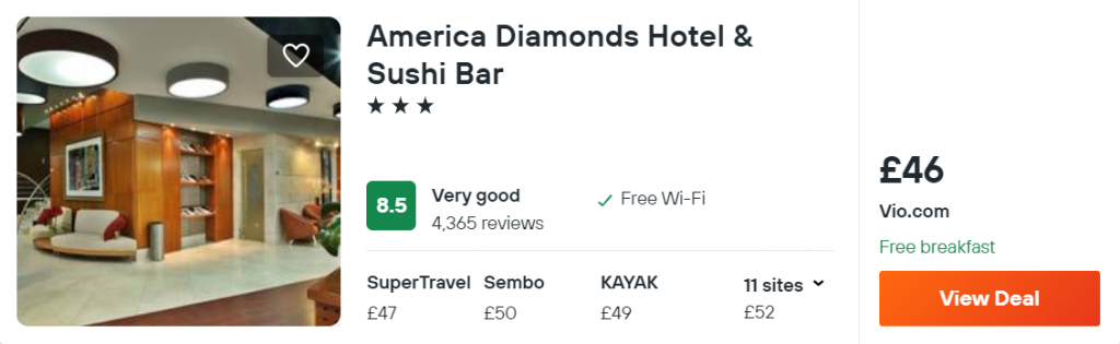 America Diamonds Hotel & Sushi Bar