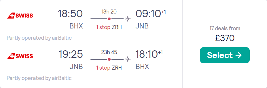 cheap flights to Africa