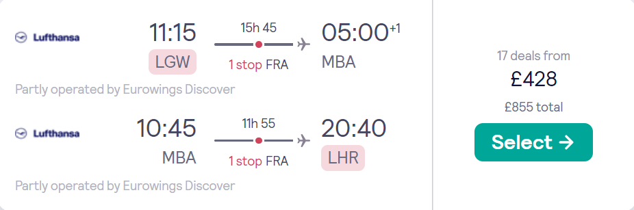 cheap flights to Kenya