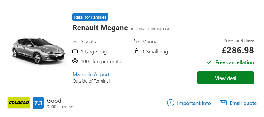 cheap car