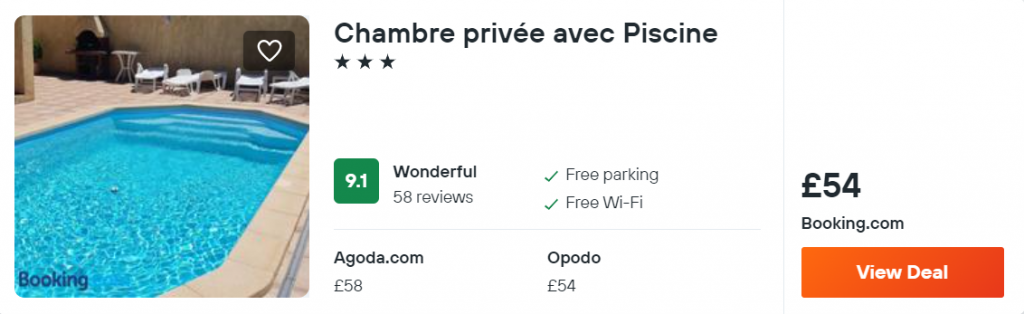 Chambre privée avec Piscine