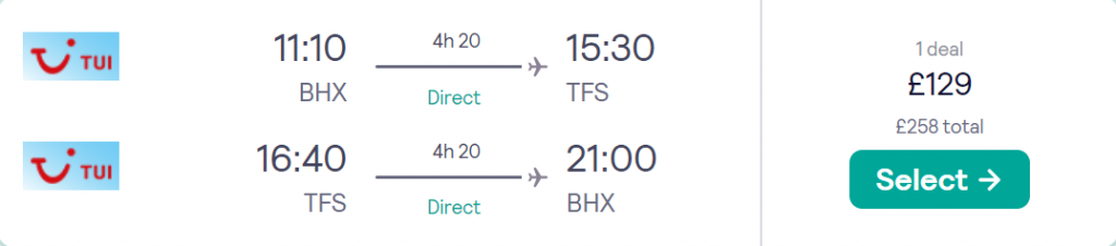 cheap flights to Spain