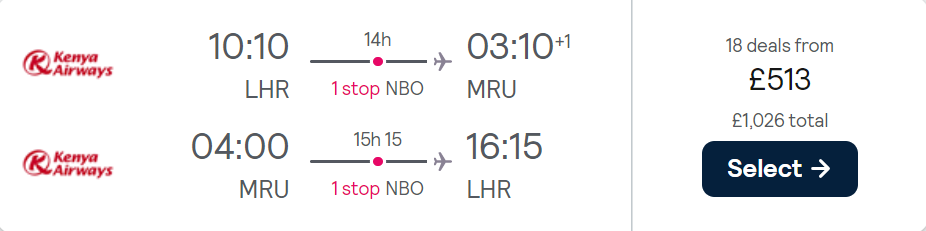 cheap flights to Mauritius