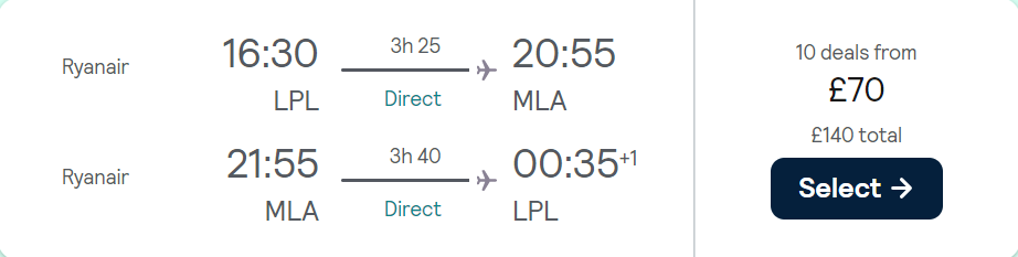 cheap flights to Malta