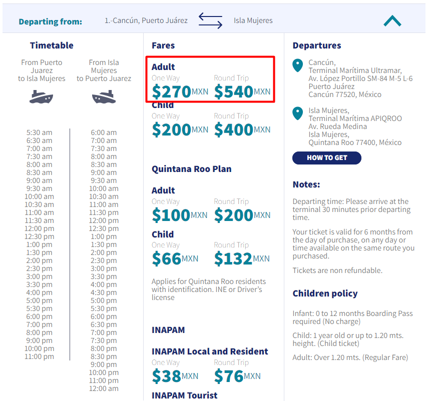 cheap ferry
